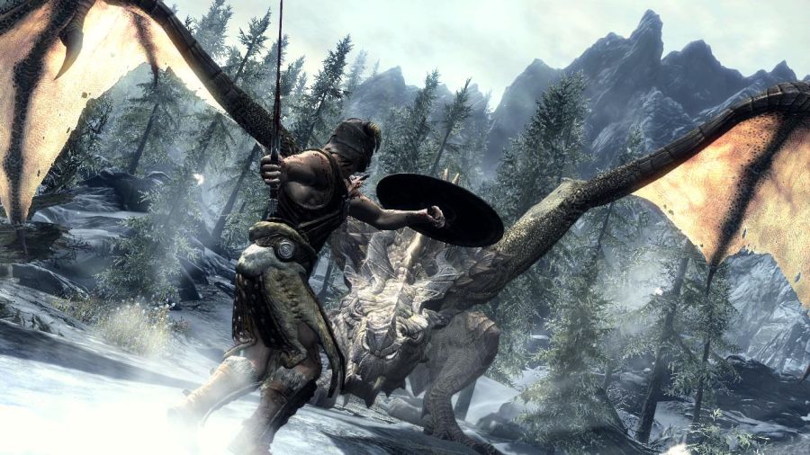 skyrim-drache
